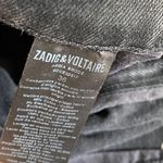 Zadig & Voltaire Black Bird Space Planet Embroidered Denim Shorts Womens Size 36 Photo 4