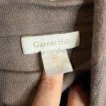 Garnet Hill  taupe Merino Wool mock neck sweater Photo 2