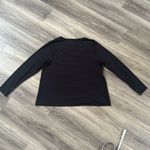 Jason Wu Black Long Sleeve Blouse with Tie Large Stretchy Womens Elegant Top Photo 1