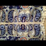 Japna  paisley and floral blue on white tan… Photo 7