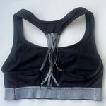 Victoria's Secret Sport The Player Racerback Sports Bra Black Silver Women's XS Photo 1