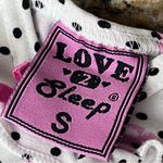 Betsey Johnson Vintage Y2K Polka Dot Babydoll Top Pink White Lace Trim Bow Photo 6