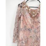 Mac Duggal 67501 Rose Pink Floral Detail Beaded Gown Midi 10 NEW Photo 7