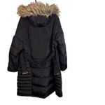 Rocawear Classic Black Long Puffer Coat women's 2X Winter Parka Faux Fur Hooded Photo 7