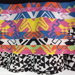 Lucky in Love S Tahitian Surfer Colorful Geometric Neon Patterned Skort Black Photo 2