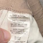 Theory  Khaki Linen Blend Zippered Pants Photo 4