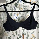 SKIMS  Cotton Jersey Mesh Lining Underwire Bra Soot‎ Size 34A  black Photo 4