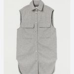H&M NWT  Sleeveless Shirt Jacket Oversized Pockets XS Photo 1
