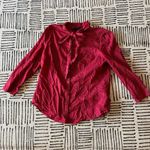 Norma Kamali  Red White Dot Bow Blouse Size XL Photo 5