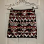 Pink Martini  Red/Black/Gold Sequin Print Mini Skirt size XS Photo 5