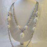 Sarah Coventry “Summer Flirt”  Vintage Multi Layer Necklace W White Floral Beads Photo 9