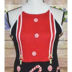 No Boundaries  Candy Canes Sleeveless Christmas Sweater Dress Size M 7-9 Holiday Photo 1
