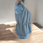 Naked Zebra Naked Zebra Women’s Frill Blouse with Knotted Straps in Black Size Medium Photo 3