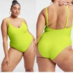 Good American NWT One Piece Scoop Swimsuit Electric Lime- Size 7 (4XL) XXXXL Photo 1