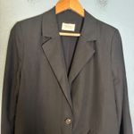 DISSH‎ Karla Oversized Blazer Tencel Linen Black Size 8 Office Tailored menswear Photo 2