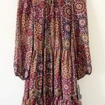 NWT Maison Tara Long Sleeve Mini Dress in Jewel Tone Medallion Pattern Photo 0