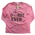 Mayfair NEW Pajama Oh Donuts Long Sleeve Top Small Pink Photo 0