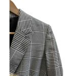 Bardot  Gray Monochrome Glenchek Belted Double Breasted Trench Coat Size 6 Medium Photo 4