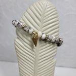 Erimish  Beaded Bracelet Womens Metallic Rondelle Faceted‎ Marble Jasper Stones Photo 5