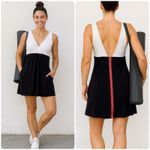 ZENSIE Deliciously Comfortable Everyday Comfort Dress Deep V Neck Pockets Size S Black Photo 1