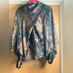 ZARA  Brown and Black Patterned Flowy Tie Back Top.    Size-X-Small Photo 1