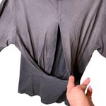 Current/Elliott Shirt Womens 0 Washed Gray The Draped Tee Made USA Twist Front Photo 9