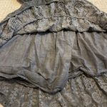 Lucky Brand  Washed Black Eyelet Mini Dress Large Photo 7