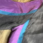 Retro 80’s All Silks 100% Silk Colorblock Windbreaker Jacket Purple Photo 2