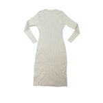 Anatomie Cream Beige Ribbed Sweater Midi Knit Dress Large Long Sleeve Sheath Photo 5