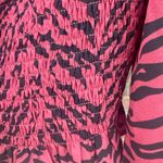 Buddy Love Cropped Top Shirt Zebra Stripe Shirred Smocked Puff L/S Size Small Photo 2