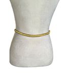 Gold Chain Waist Belt With Yellow Ribbon Detailing & Dangling Charm ball Accent Photo 4