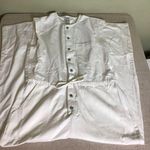 Jordache Women One pice Denim Jumpsuit Sz. Large Cream NWT Trendy Jumpsuit Photo 1