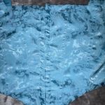 Princess Polly Light Blue Brocade Tank Top Photo 2