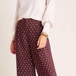  by Anthropologie Marsden Wide-Leg Pants – Size 4, Burgundy Photo 0