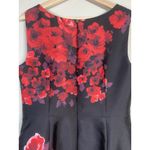 Talbots  Black and Red‎ Fit and Flare 10 A -Line Midi Dress Party Office Retro Photo 4