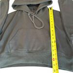 ZARA  Cropped Hoodie Sweatshirt Fleece Lined Womens Size Medium Gray Grey Photo 5
