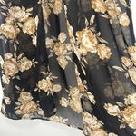 Live 4 Truth  Black Beige Sheer Maxi Kimono Cover Up Smocked Button Close Size 1X Photo 4