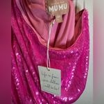 Show Me Your Mumu NEW Revolve SHOW ME YOUR MUMU Party Top in Bright Pink Sequins Size M Photo 4