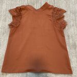 On Twelfth NWT  rust short sleeve blouse sz M Photo 2