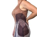 ZARA  Knit Burnt Orange Bodycon Slinky Beachwear Vacation Maxi Dress Size Medium Photo 3