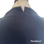 Chez toi Womens boat neck Sweater 3/4 Sleeve Crop Cozy knit Boxy Navy Blue Size Size M Photo 4