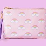 Stoney Clover Lane  x Target Light Pink Rainbow Print Flat Pouch nwt Photo 1