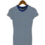 Ralph Lauren Polo Striped Short Sleeve T Shirt Dress In Keel Blue White Photo 6