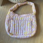 Amazon Essentials Pink and Yellow Quilted Shoulder Bag Photo 1