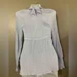 Exlura V Neck Striped Long Sleeve Top Photo 1