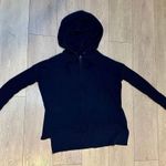 Athleta  Cozy Navy Hooded Zip-Up‎ Sweater Casual Comfort Layering cable knit Photo 0