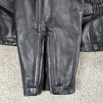 Womens Leather Motorcycle Jacket 3XL Black Vented Gusset Zip Up Biker Riding Size undefined Photo 2