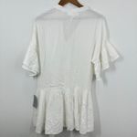 Maisie Size XS Brushed Gauzy Cotton Mini Dress Flowy Sleeves Beach Wedding‎ NWT White Photo 7