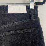 RE/DONE 70s Stove Pipe Jeans Raw Hem Washed Noir Black Buttonfly size 28 Photo 5
