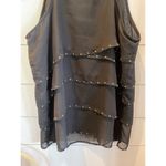 Wish Boutique Ornate Tiered Tank with Necklace,Small Black Photo 6